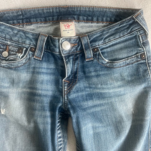 True Religion Low Rise Straight Cut Jeans Size 28 - Picture 4 of 6